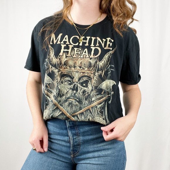 Machine Head Oversized Band Tee Heavy Metal Disturbed T-Shirt Merch Graphic Goth - Picture 9 of 9